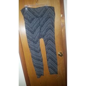 Gray and black leggings